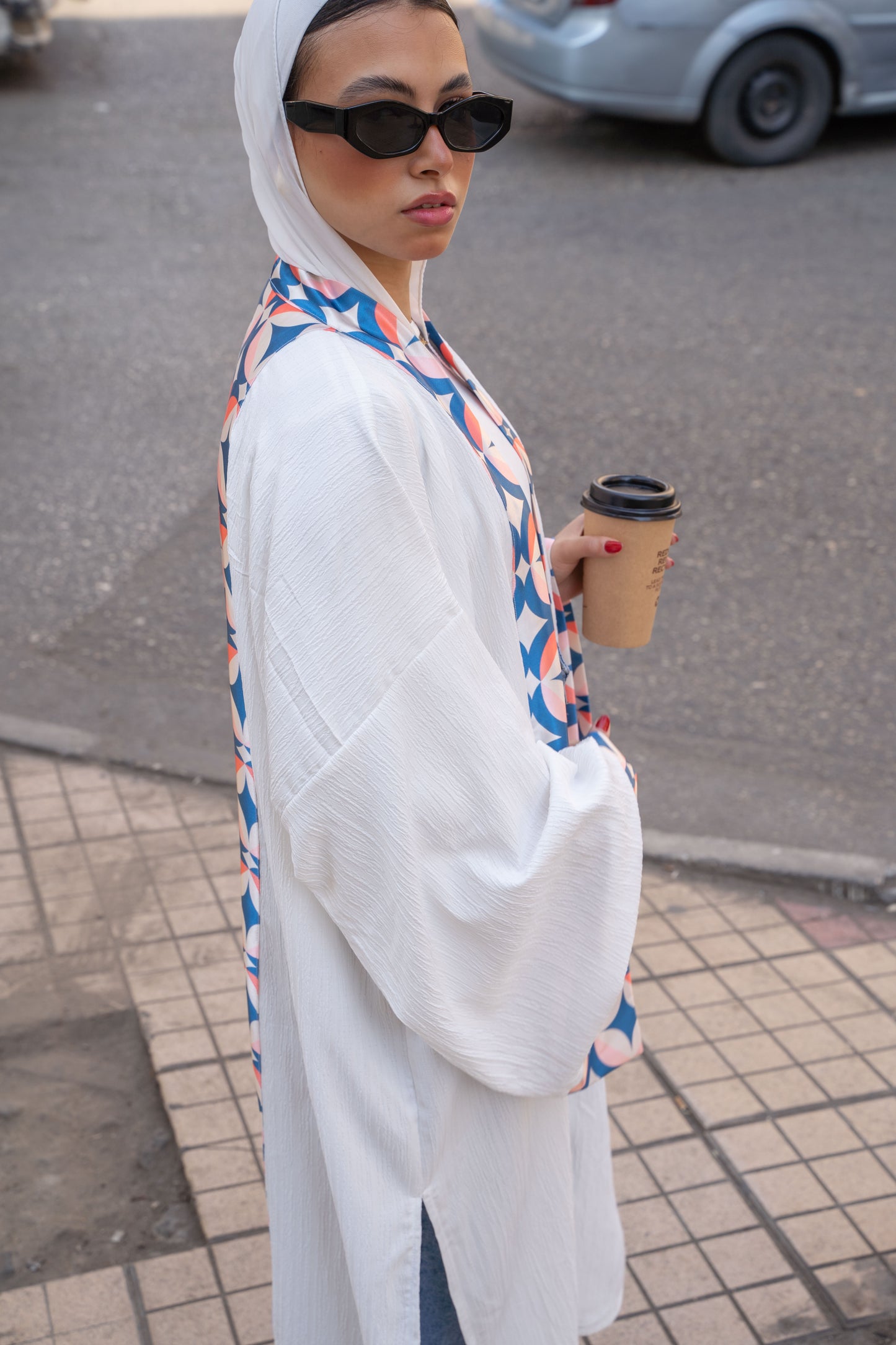 White Retro Kimono