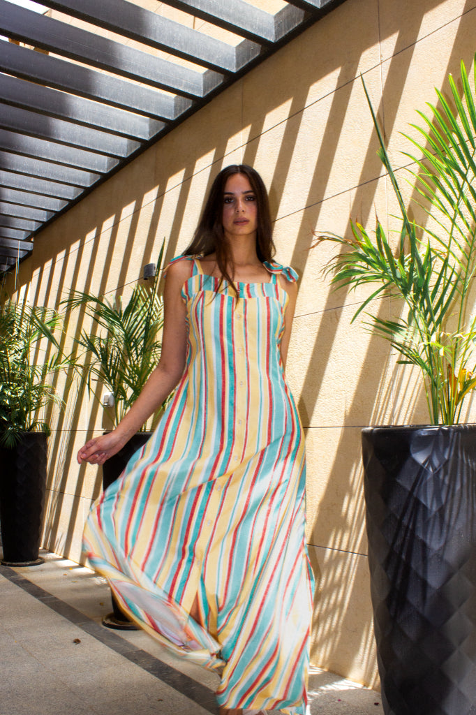 Maxi-Colored Dress  Hoopoo