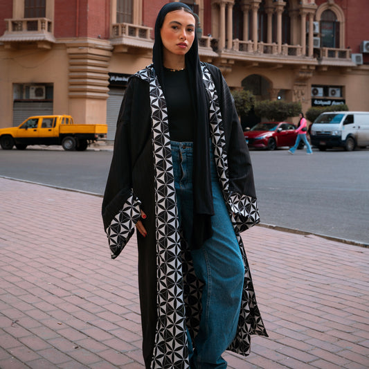 Black Yin-Yang Kimono
