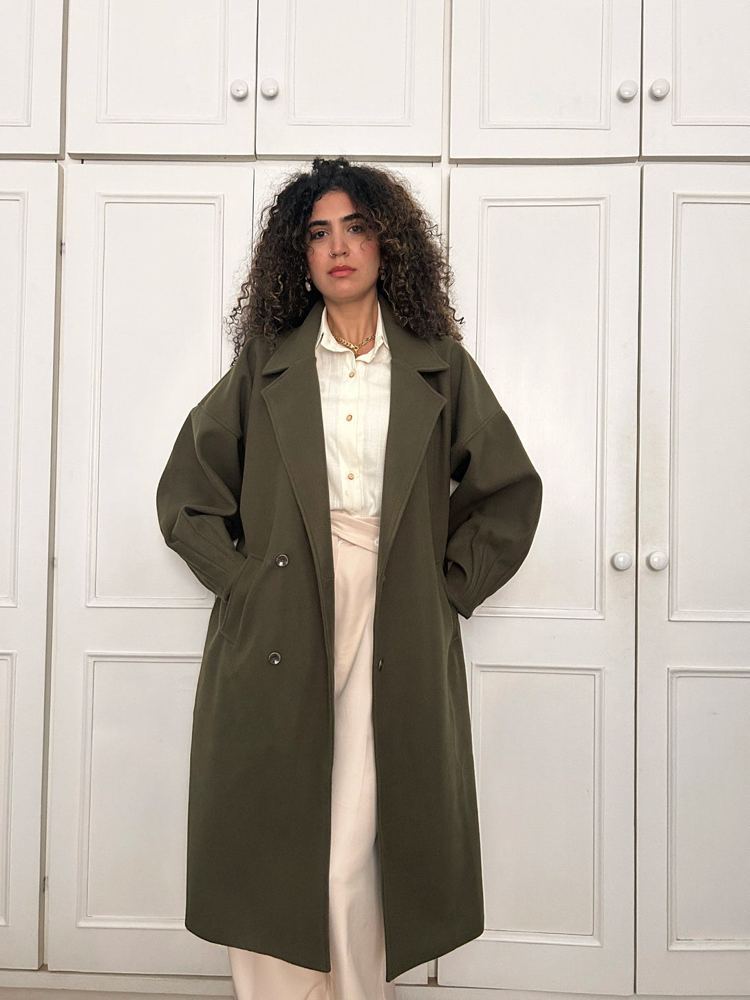 Wool Puffed Trench Coat