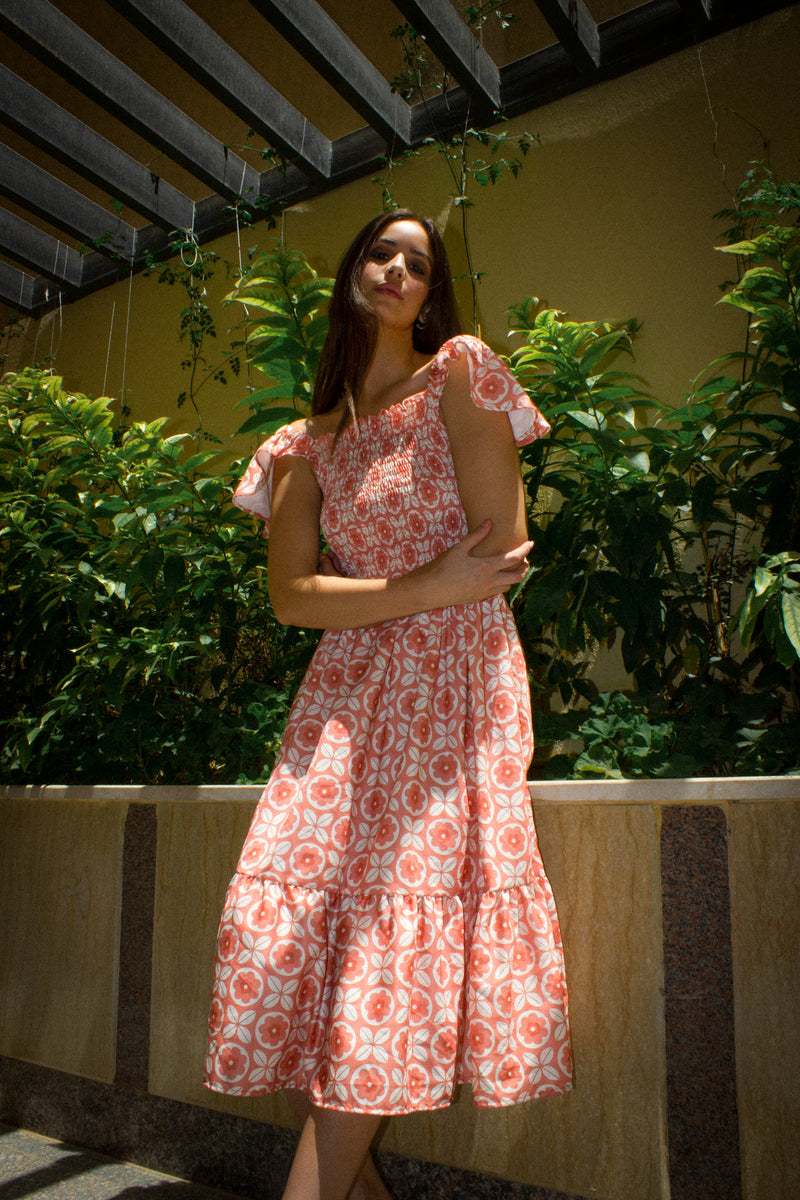 Floral-Midi Dress