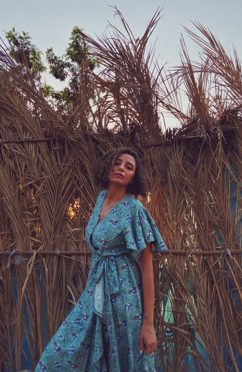 Floral Wrap Dress