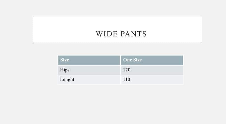 Wide Pants
