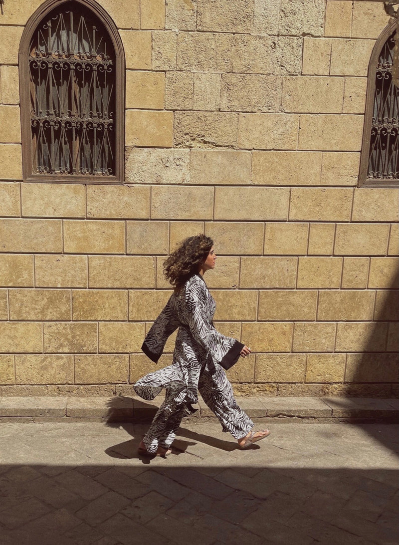 Zebra Print Kimono set