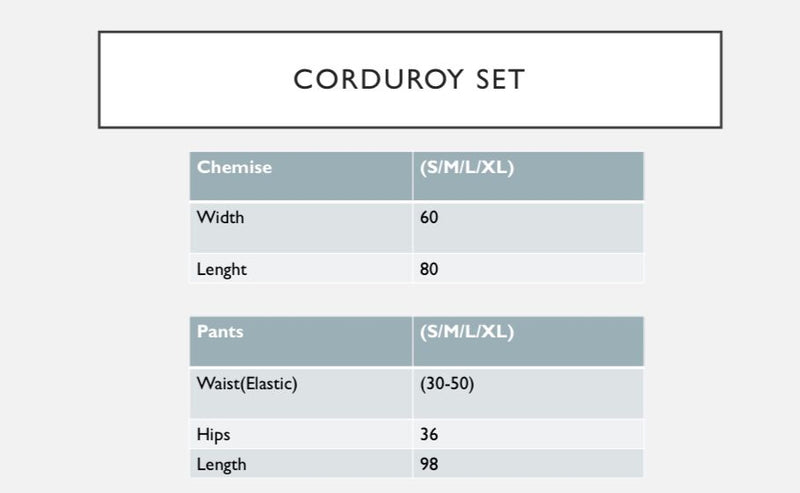 Corduroy Set