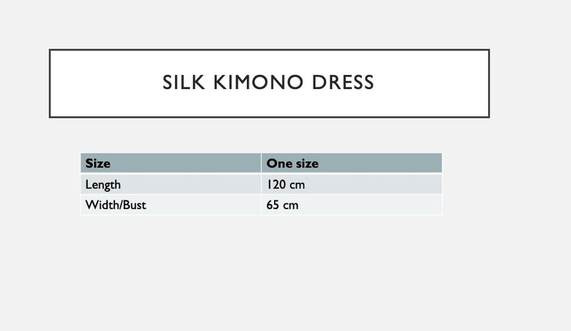 Patterned Silk Kimono Dress